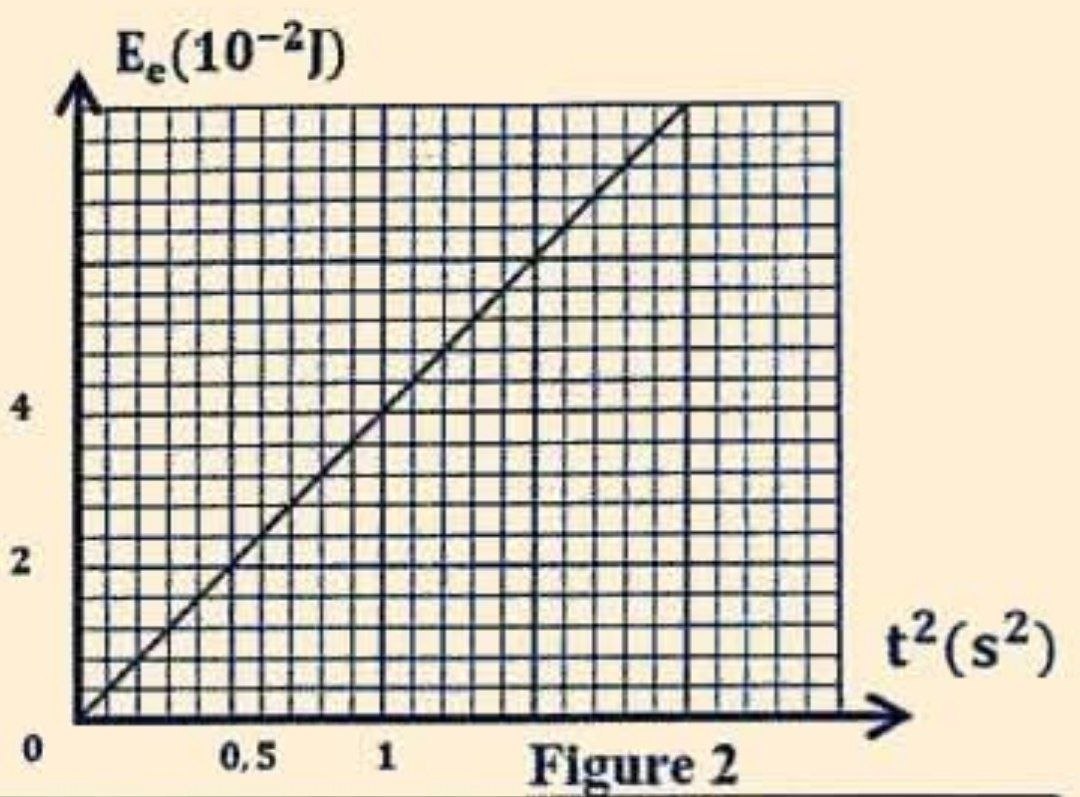 Figure 2 : Courbe Ee(t^2)